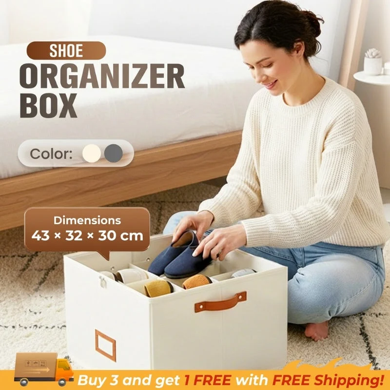 Organizador de Sapatos Dobrável – Grande Capacidade, à Prova de Poeira